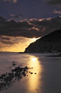 愛媛県今治市波方町　御崎神社の鳥居(再現像)