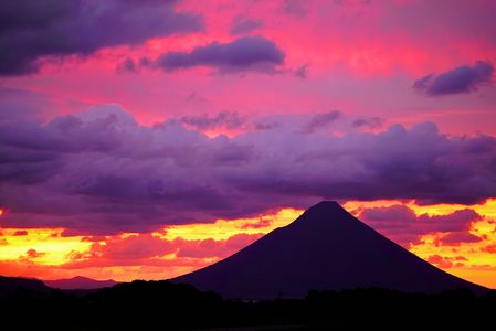 開聞岳の朝