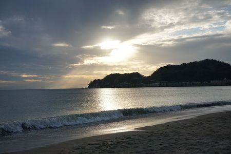 七里ヶ浜の夕日