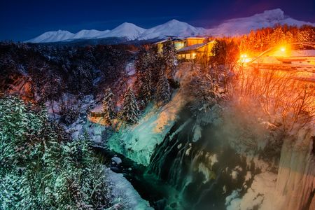 ある冬の日の白髭の滝 