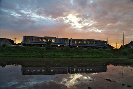 sunset　train