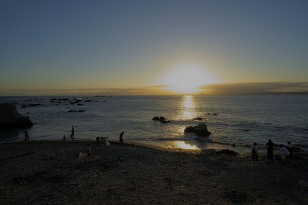 森戸海岸からの夕日