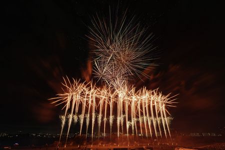今年唯一の花火