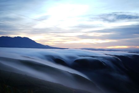 阿蘇・大観峰からの滝雲
