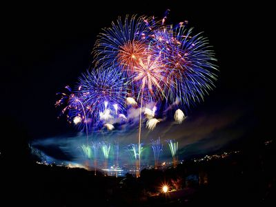  雷雨直後の奇跡の花火大会