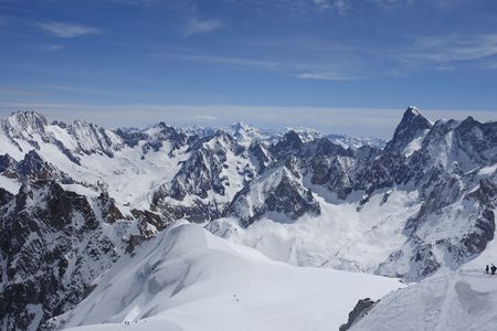 view from aiguille du midi France