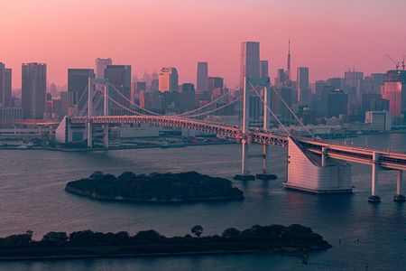 レインボーブリッジの夕暮れ