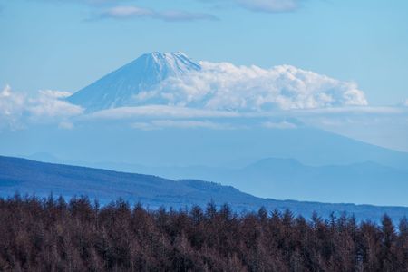 壮大な富士の山