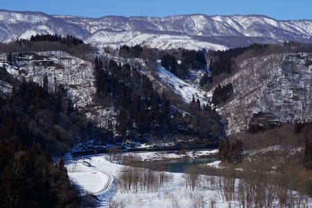 千曲川沿いをゆく路