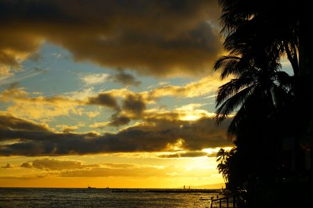 ハワイオアフ島の夕焼け②