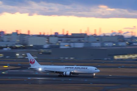 羽田空港第１ターミナル展望デッキにて