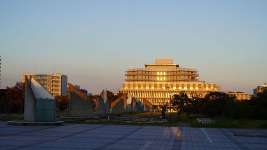 人工島の夕暮れ