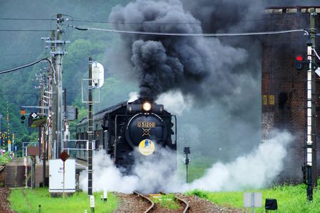 篠目駅の煙