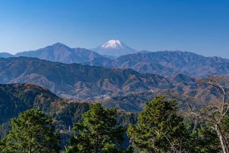 高尾山山頂から臨む富士山