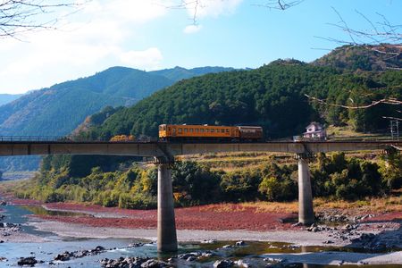 四万十川を渡る