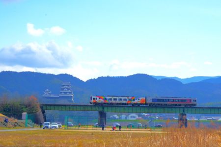 大洲城とアンパンマン列車