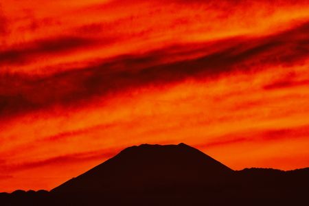 本日の夕焼けです