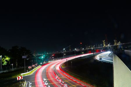 堺泉北臨海工業地帯の夜景