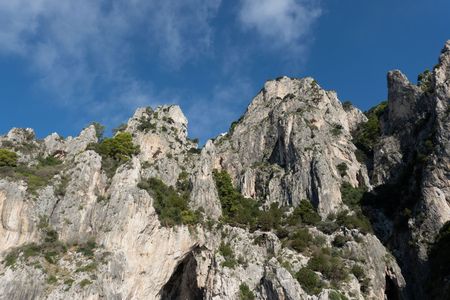 カプリ島の崖