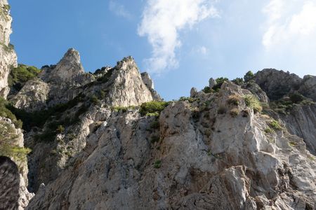 カプリ島の崖