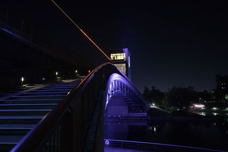 富岩運河冠水公園の夜