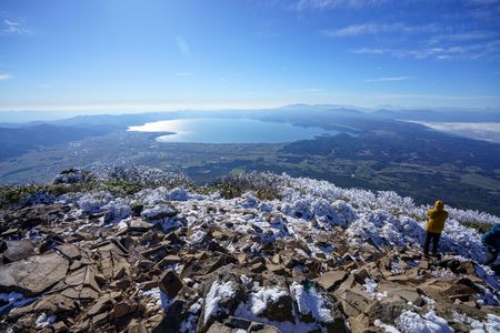 猪苗代湖全景(磐梯山より)