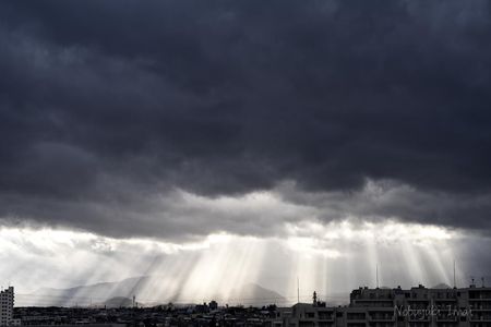 ベランダから雨雲