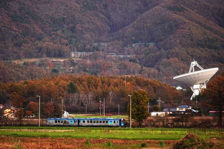 45m電波望遠鏡と小海線