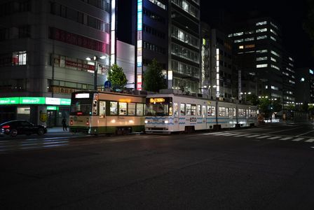 夜の広島市（本通り→広島駅）