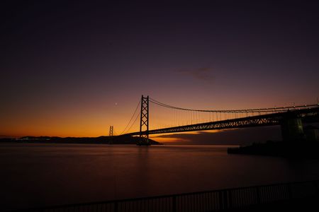 明石大橋の夕景