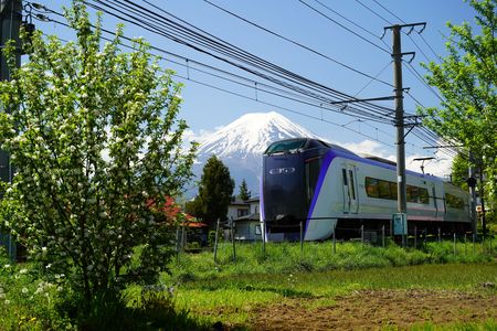 富士山と列車