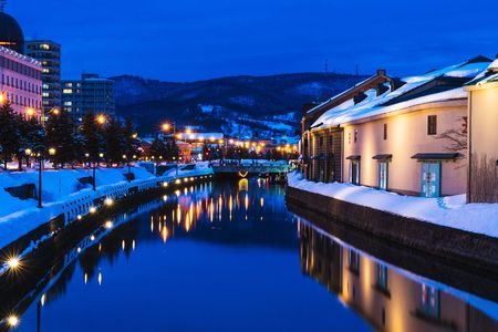 真冬の小樽運河