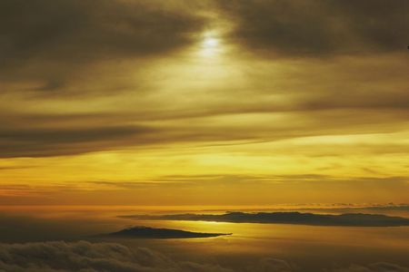 機上からの黄昏