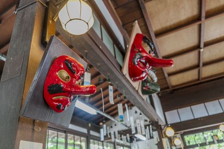 天狗のお出迎え