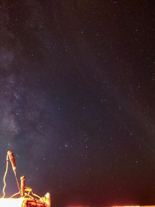 星空の下で夜釣り