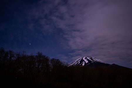 富士山と夕景