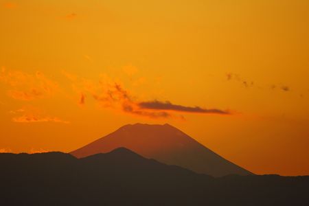 オレンジ色の空