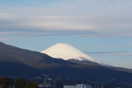 雪の富士山