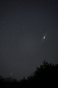 碧い彗星とアンドロメダ銀河