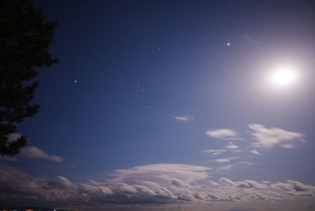 月夜に紛れる流星