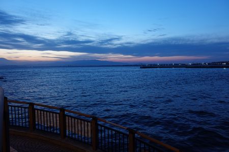 江ノ島の日没後
