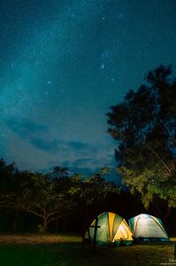 camping under a blanket of stars