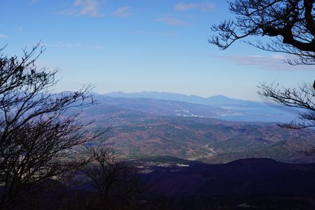 天城山から丹沢を望む