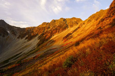 涸沢のモルゲンロード