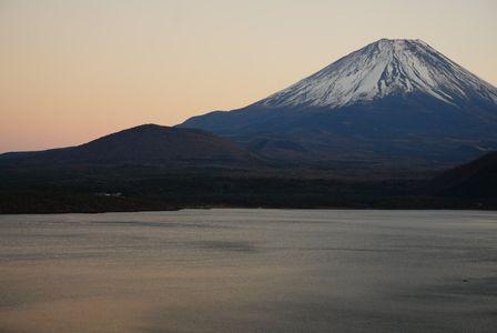 富士山とボート。