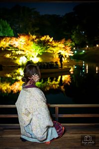 栗林公園のライトアップ