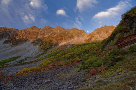 紅葉とモルゲンロート