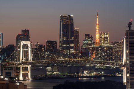 東京タワーとレインボーブリッジ