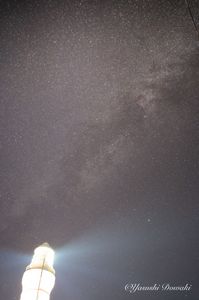 山口県 角島灯台と天の川