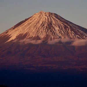 夕焼けのと富士